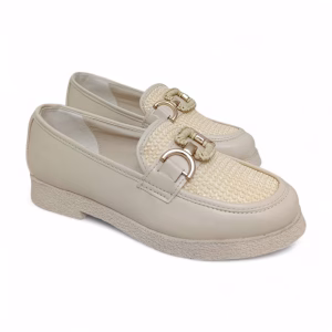 Mocassin Femme Façade avant Halfa et Motif moderne – Réf H503 Biege