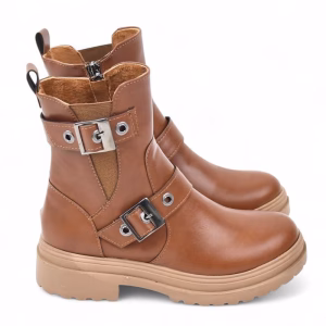 Bottines en Cuir Femme Marron Réf : B200