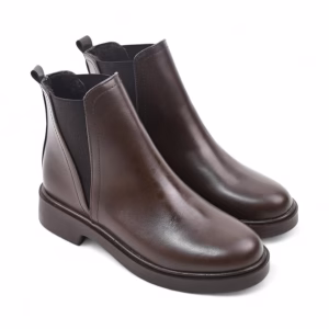 Bottes en Cuir Femme - Marron - Réf : H404