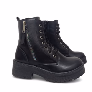 Bottines en Cuir Femme Réf : B201 – Noire Dain - Caramel Dain - Noire Cuire
