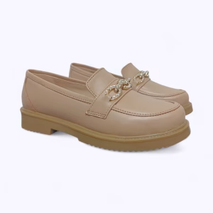 Derbies Femme 100% Cuire avec motif Doré moderne – Réf H601 Caramel