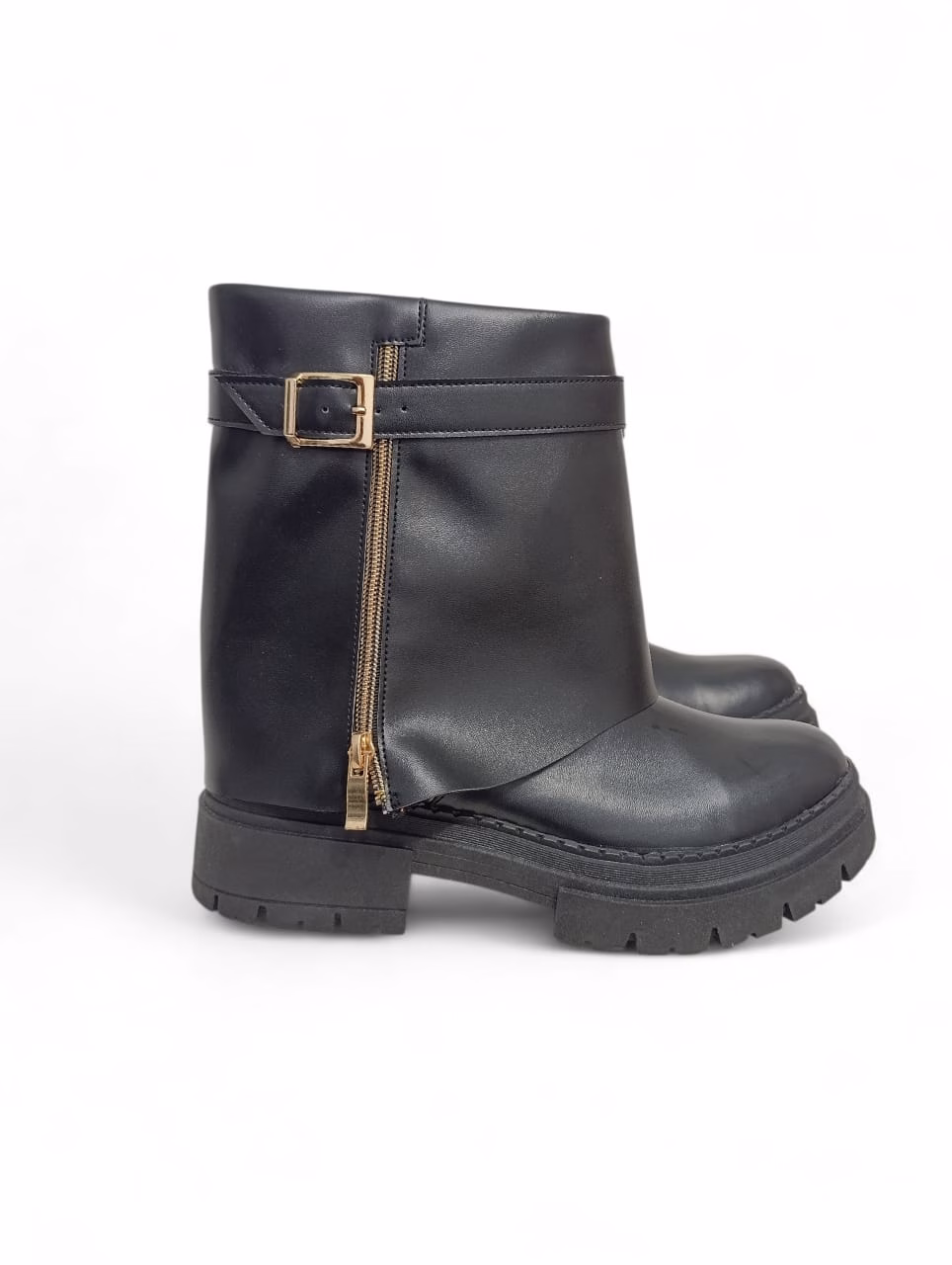 Bottes Femme en Cuir Noire plus Noire – Réf : H701