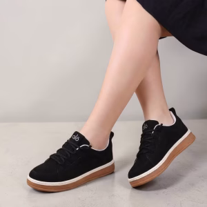 Basket Femme - Tendance - Confortable - Noire - Réf : A 002