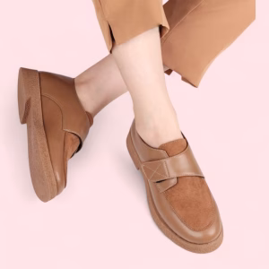 Derbies Cuire Façade Dain avec Scratch Caramel Réf : R050