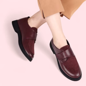 Derbies Cuire Façade Dain avec Scratch Caramel Foncé Réf : R050