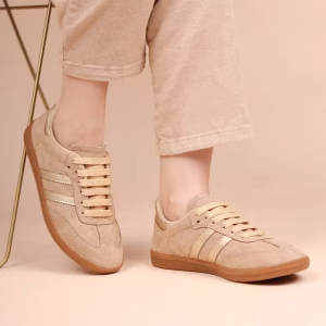 Baskets Femme orthopédique – Beige Foncé – Réf : R220