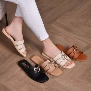 Claquette Femme Réf S700 - Noire - Beige - Marron -Caramel