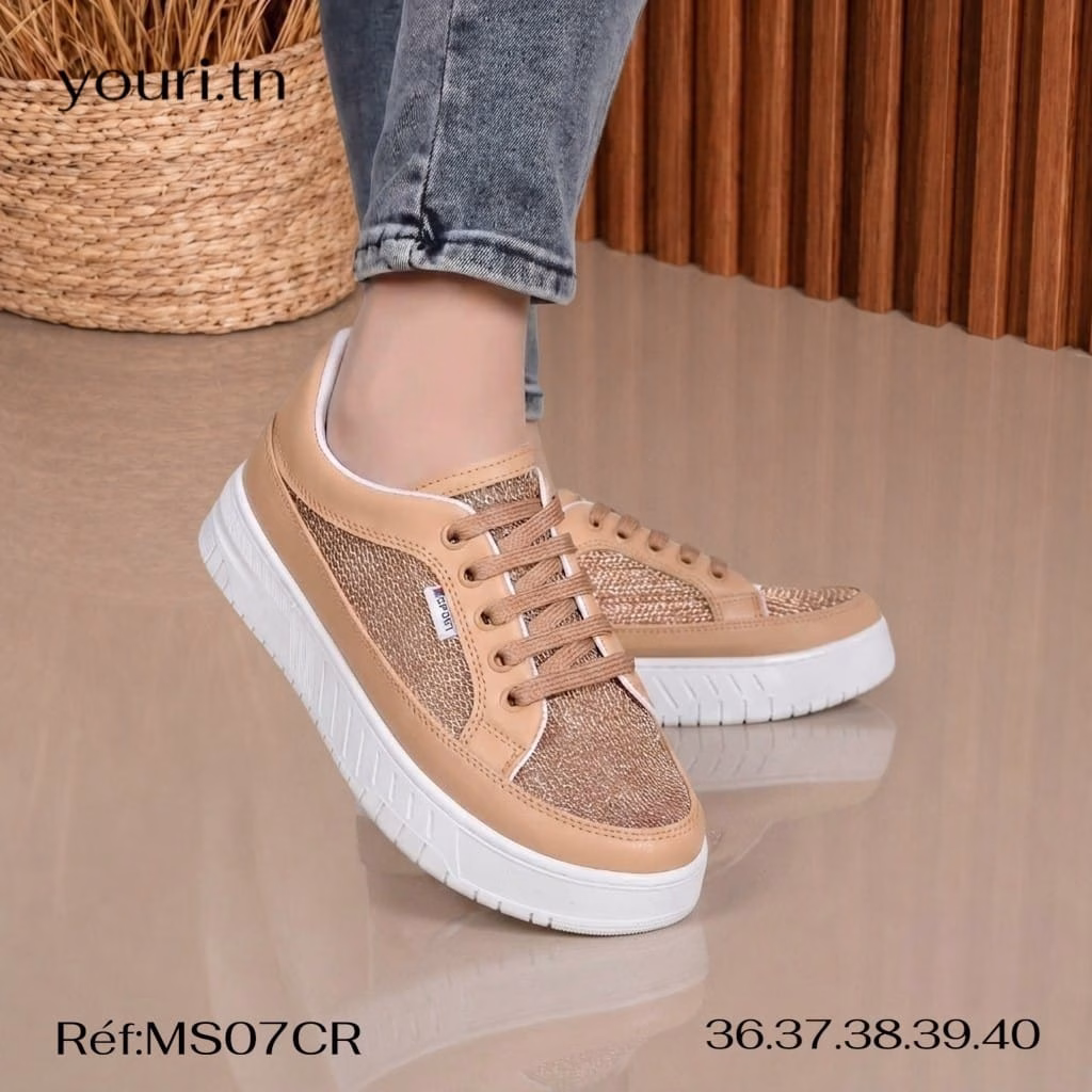 Espadrille à Boucle Réf:MS07- Noire - Blanc - Beige - Caramel – Image 5