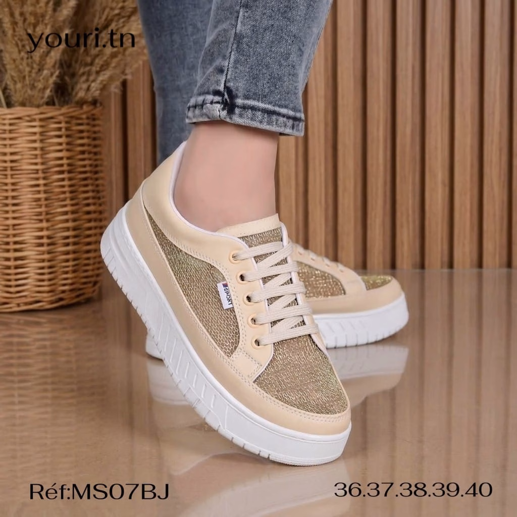 Espadrille à Boucle Réf:MS07- Noire - Blanc - Beige - Caramel – Image 4
