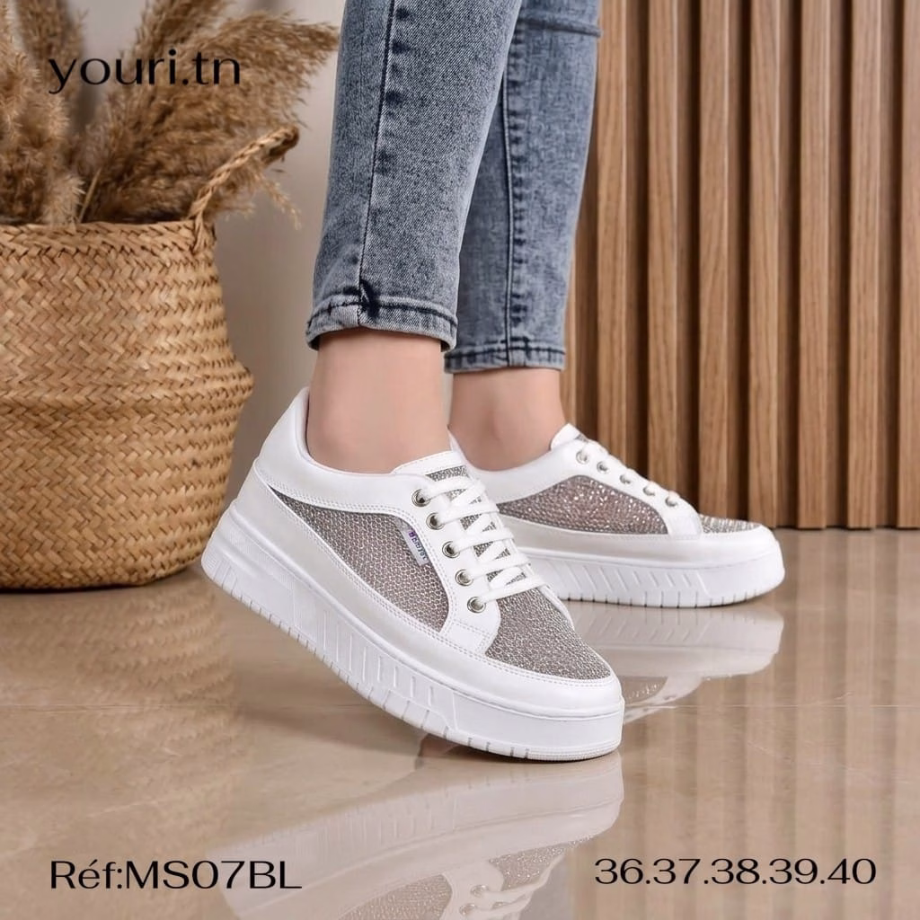 Espadrille à Boucle Réf:MS07- Noire - Blanc - Beige - Caramel – Image 3